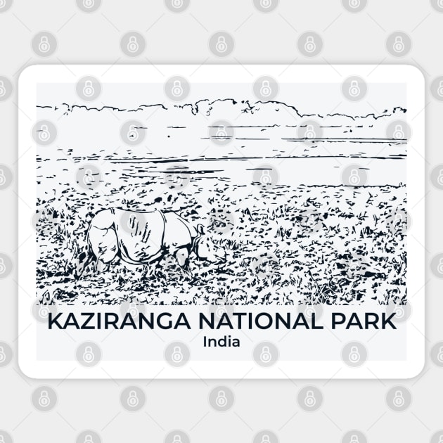 Kaziranga National Park - India Magnet by Lakeric